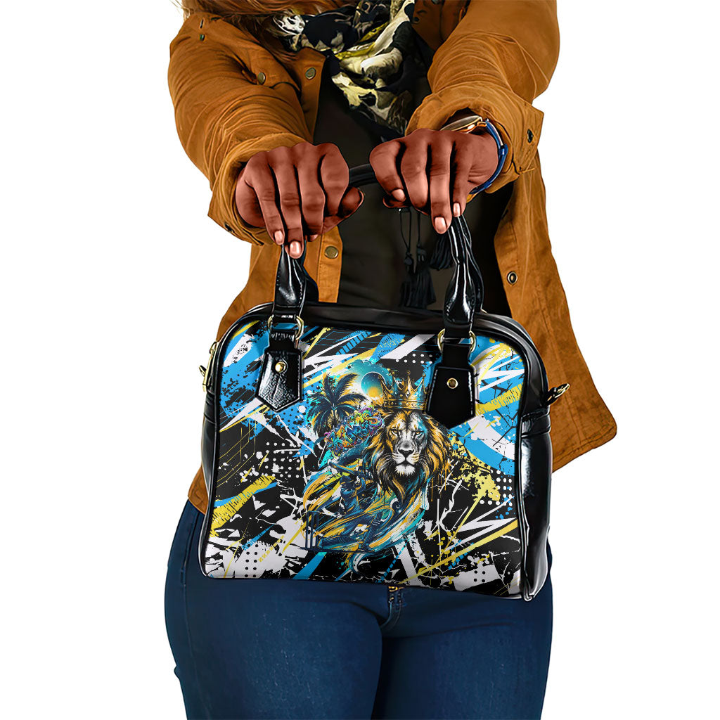 Saint Lucia Kings Cricket Shoulder Handbag Born To Lead Caribbean Cricket Graffiti Splash Art