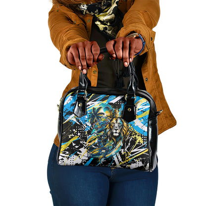 Saint Lucia Kings Cricket Shoulder Handbag Born To Lead Caribbean Cricket Graffiti Splash Art