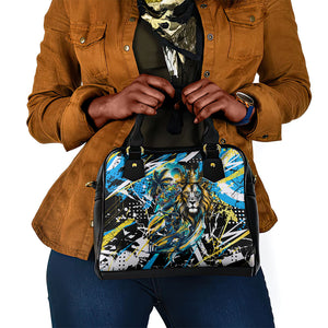 Saint Lucia Kings Cricket Shoulder Handbag Born To Lead Caribbean Cricket Graffiti Splash Art
