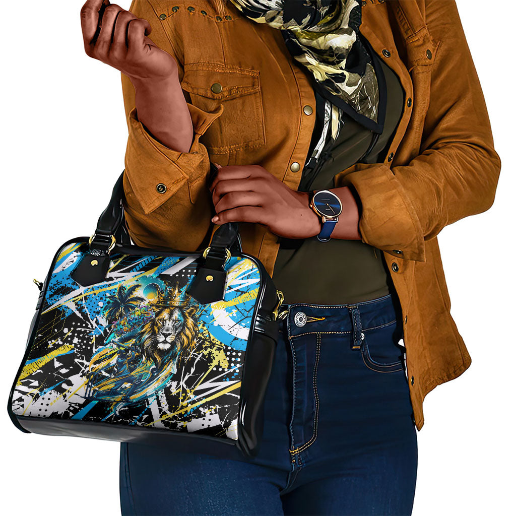 Saint Lucia Kings Cricket Shoulder Handbag Born To Lead Caribbean Cricket Graffiti Splash Art