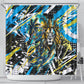 Saint Lucia Kings Cricket Shower Curtain Born To Lead Caribbean Cricket Graffiti Splash Art