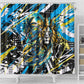 Saint Lucia Kings Cricket Shower Curtain Born To Lead Caribbean Cricket Graffiti Splash Art