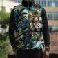 Saint Lucia Kings Cricket Sleeveless Puffer Jacket Born To Lead Caribbean Cricket Graffiti Splash Art