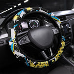 Saint Lucia Kings Cricket Steering Wheel Cover Born To Lead Caribbean Cricket Graffiti Splash Art