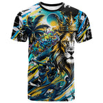 Saint Lucia Kings Cricket T shirt Born To Lead Caribbean Cricket Graffiti Splash Art