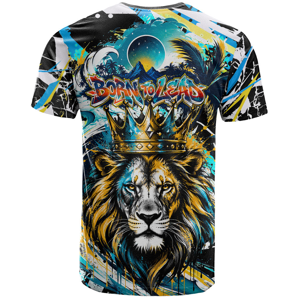 Saint Lucia Kings Cricket T shirt Born To Lead Caribbean Cricket Graffiti Splash Art