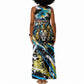 Saint Lucia Kings Cricket Tank Maxi Dress Born To Lead Caribbean Cricket Graffiti Splash Art