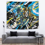 Saint Lucia Kings Cricket Tapestry Born To Lead Caribbean Cricket Graffiti Splash Art