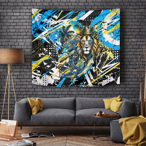 Saint Lucia Kings Cricket Tapestry Born To Lead Caribbean Cricket Graffiti Splash Art