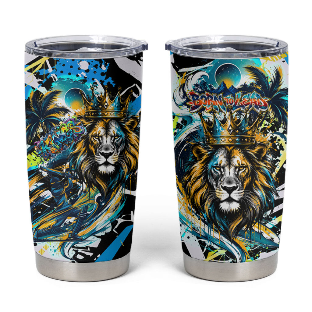 Saint Lucia Kings Cricket Tumbler Cup Born To Lead Caribbean Cricket Graffiti Splash Art