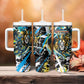 Saint Lucia Kings Cricket Tumbler With Handle Born To Lead Caribbean Cricket Graffiti Splash Art