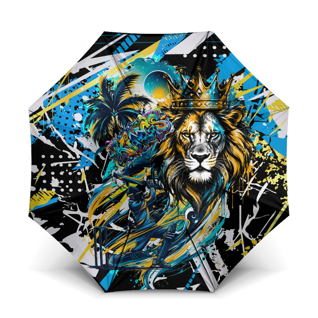 Saint Lucia Kings Cricket Umbrella Born To Lead Caribbean Cricket Graffiti Splash Art