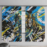 Saint Lucia Kings Cricket Window Curtain Born To Lead Caribbean Cricket Graffiti Splash Art