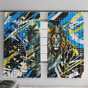 Saint Lucia Kings Cricket Window Curtain Born To Lead Caribbean Cricket Graffiti Splash Art