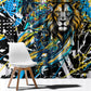 Saint Lucia Kings Cricket Window Curtain Born To Lead Caribbean Cricket Graffiti Splash Art