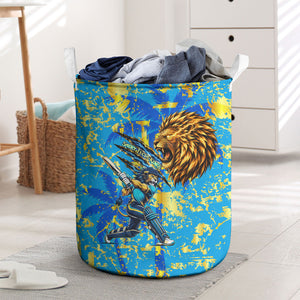 Saint Lucia Cricket Laundry Basket Kings Lion Unstoppable Mascot Art