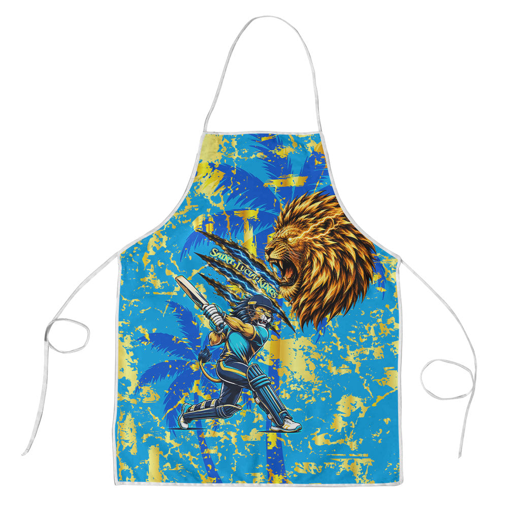 Saint Lucia Cricket Apron Kings Lion Unstoppable Mascot Art