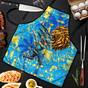 Saint Lucia Cricket Apron Kings Lion Unstoppable Mascot Art