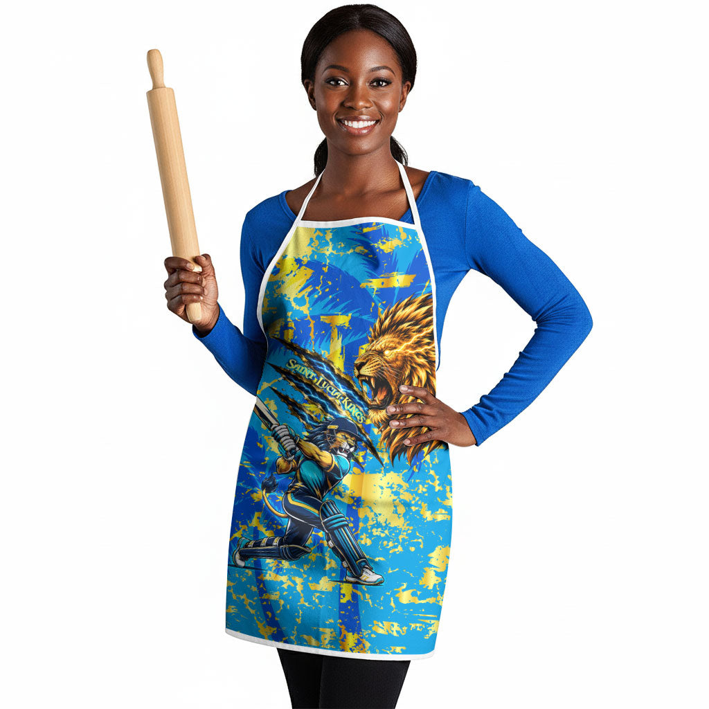 Saint Lucia Cricket Apron Kings Lion Unstoppable Mascot Art