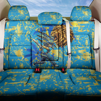 Saint Lucia Cricket Back Car Seat Cover Kings Lion Unstoppable Mascot Art