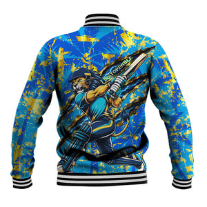 Saint Lucia Cricket Baseball Jacket Kings Lion Unstoppable Mascot Art
