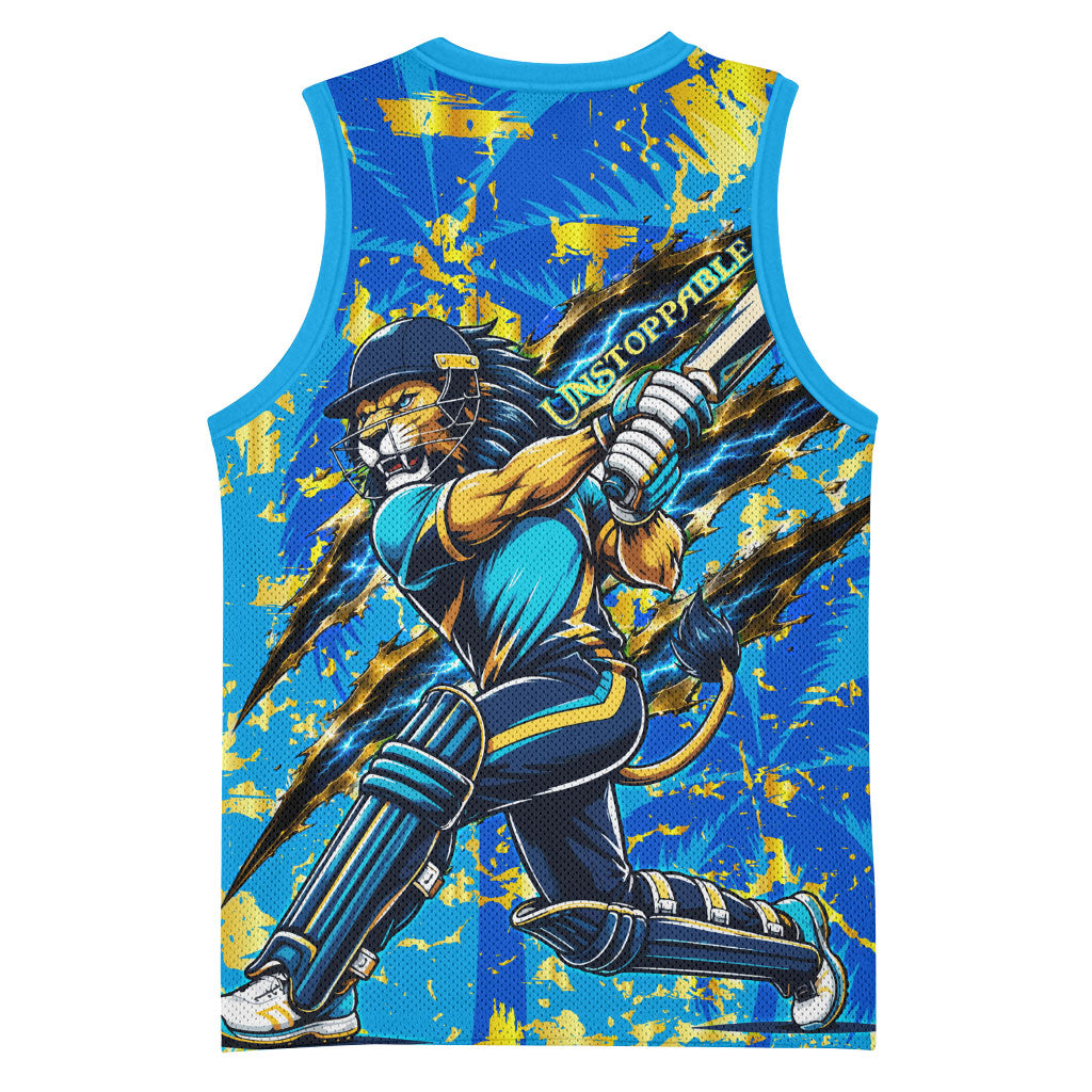 Saint Lucia Cricket Basketball Jersey Kings Lion Unstoppable Mascot Art