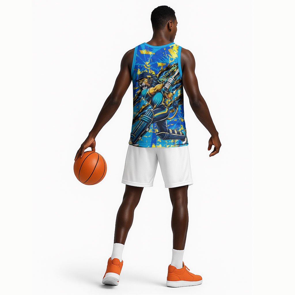 Saint Lucia Cricket Basketball Jersey Kings Lion Unstoppable Mascot Art