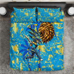 Saint Lucia Cricket Bedding Set Kings Lion Unstoppable Mascot Art