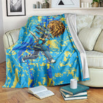 Saint Lucia Cricket Blanket Kings Lion Unstoppable Mascot Art