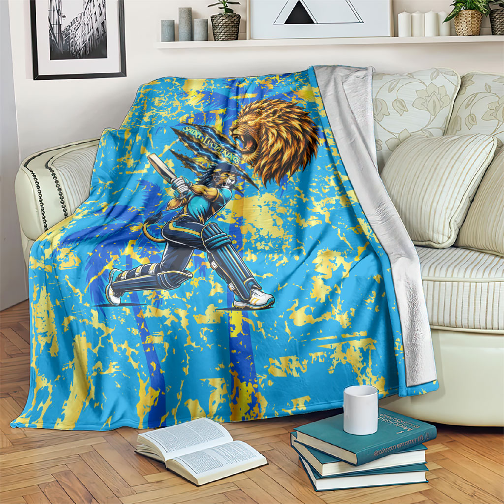 Saint Lucia Cricket Blanket Kings Lion Unstoppable Mascot Art