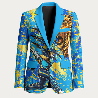 Saint Lucia Cricket Blazer Kings Lion Unstoppable Mascot Art