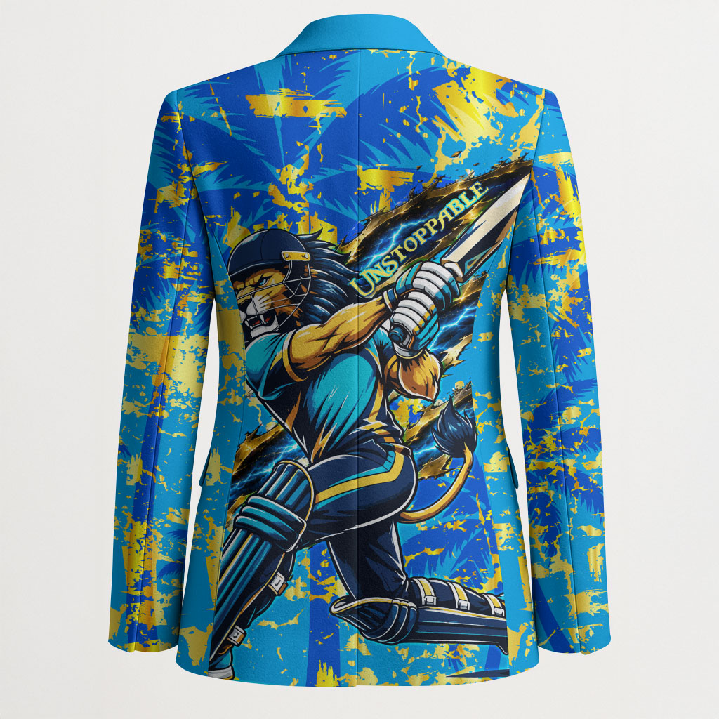 Saint Lucia Cricket Blazer Kings Lion Unstoppable Mascot Art