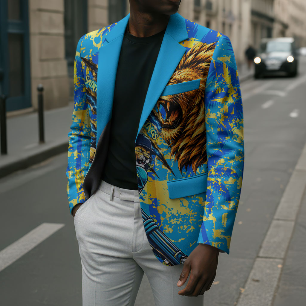 Saint Lucia Cricket Blazer Kings Lion Unstoppable Mascot Art