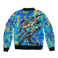 Saint Lucia Cricket Bomber Jacket Kings Lion Unstoppable Mascot Art