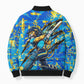 Saint Lucia Cricket Bomber Puffer Jacket Kings Lion Unstoppable Mascot Art