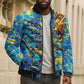 Saint Lucia Cricket Bomber Puffer Jacket Kings Lion Unstoppable Mascot Art