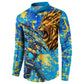 Saint Lucia Cricket Button Sweatshirt Kings Lion Unstoppable Mascot Art