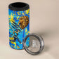 Saint Lucia Cricket 4 in 1 Can Cooler Tumbler Kings Lion Unstoppable Mascot Art