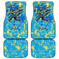 Saint Lucia Cricket Car Mats Kings Lion Unstoppable Mascot Art