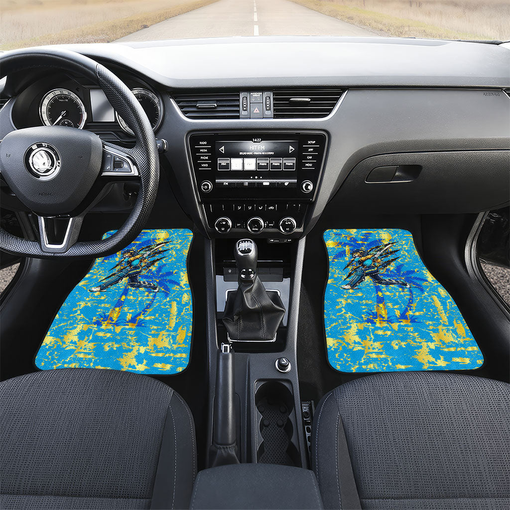 Saint Lucia Cricket Car Mats Kings Lion Unstoppable Mascot Art