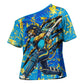 Saint Lucia Cricket Cross Shoulder Shirt Kings Lion Unstoppable Mascot Art