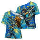 Saint Lucia Cricket Cross Shoulder Shirt Kings Lion Unstoppable Mascot Art