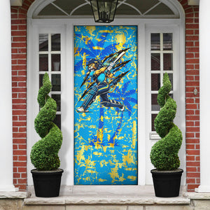 Saint Lucia Cricket Door Cover Kings Lion Unstoppable Mascot Art