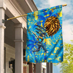 Saint Lucia Cricket Garden Flag Kings Lion Unstoppable Mascot Art