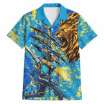 Saint Lucia Cricket Hawaiian Shirt Kings Lion Unstoppable Mascot Art