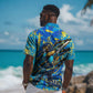 Saint Lucia Cricket Hawaiian Shirt Kings Lion Unstoppable Mascot Art