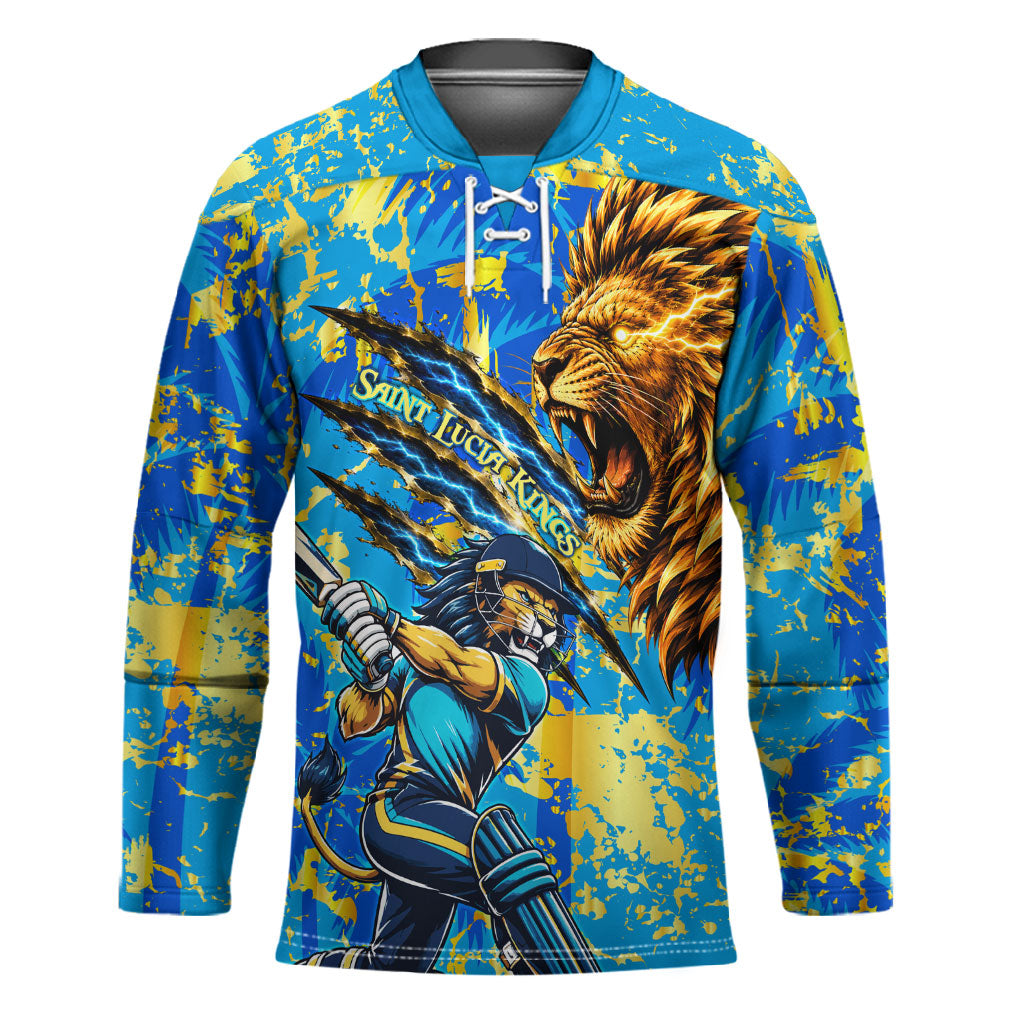 Saint Lucia Cricket Hockey Jersey Kings Lion Unstoppable Mascot Art