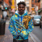 Saint Lucia Cricket Hoodie Kings Lion Unstoppable Mascot Art