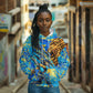 Saint Lucia Cricket Hoodie Kings Lion Unstoppable Mascot Art