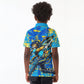 Saint Lucia Cricket Kid Polo Shirt Kings Lion Unstoppable Mascot Art